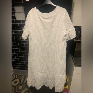 Elegant White Eyelet Dress